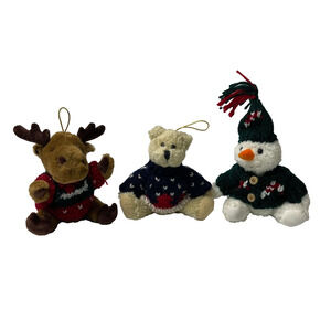 Lot of 3 Hugfun Int’l Christmas Teddy Bears 5.6" Holiday Plush Stuffed Animals